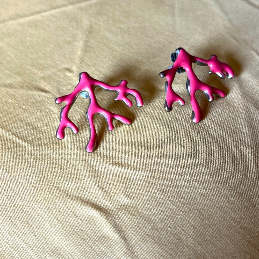 Coral earrings